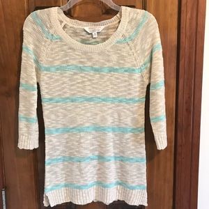 Charming Charlie Striped Sweater Loose Weave M